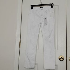 NWT- Hudson Kids distressed white jeans, sz12